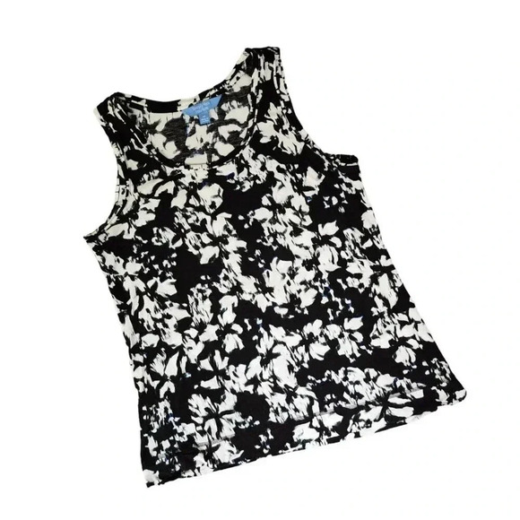 Simply Vera Vera Wang Top Blouse Women's Medium Black & White Pullover - Picture 5 of 5